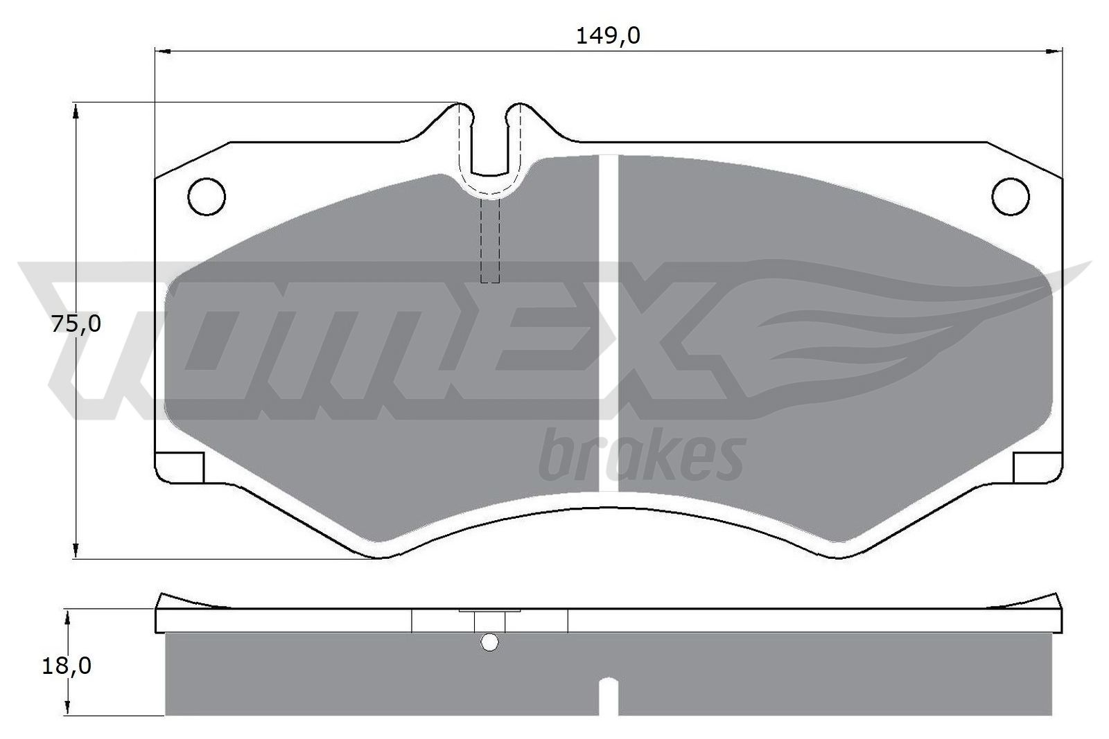 Sada brzdových platničiek kotúčovej brzdy TOMEX Brakes
